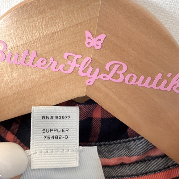 STYLUS Women’s Pink, White & Navy Blue Long Sleeve Button-Down Shirt, Size L - Picture 7 of 7